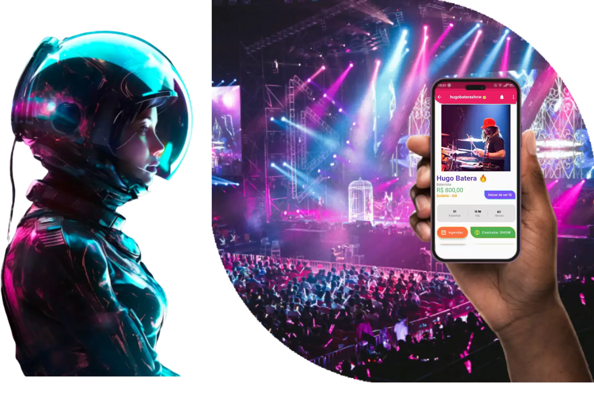 Contrate em menos de 15 segundos cantores e artistas para eventos, casamento, aniversario, formatura